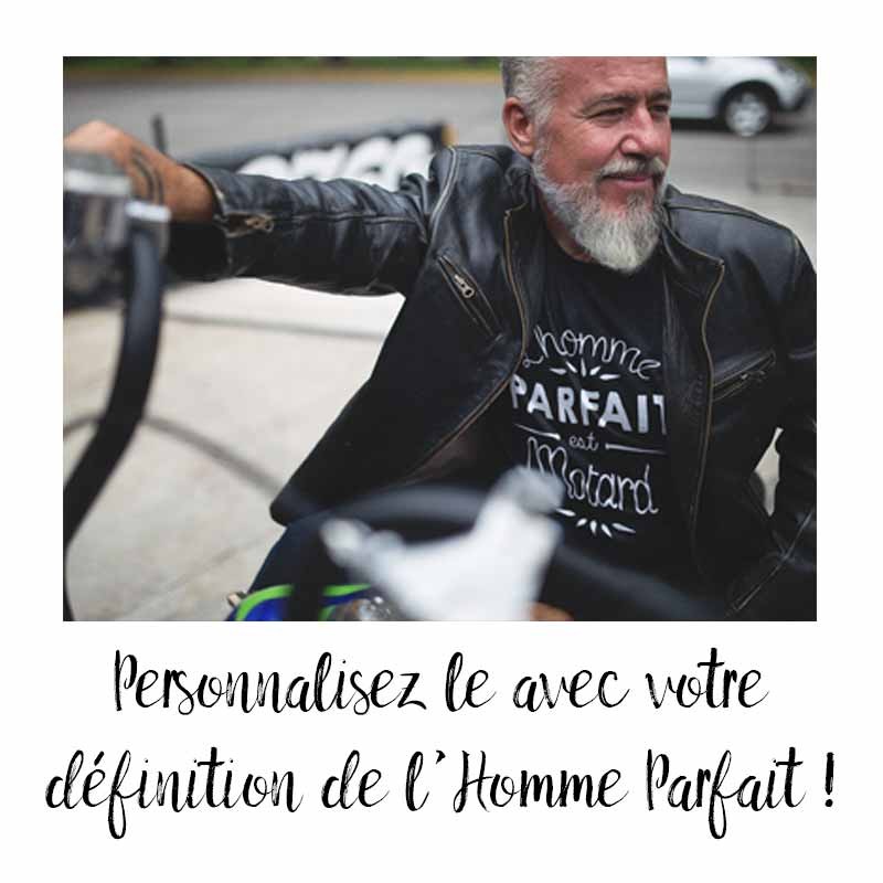 T-shirt blanc homme personnalisé - Motard