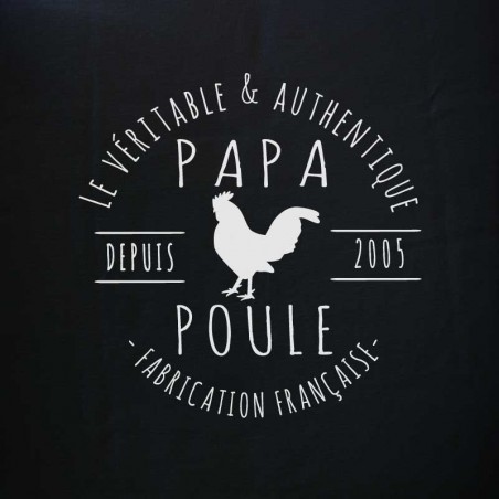 t-shirt imprime PAPA POULE personnalisable