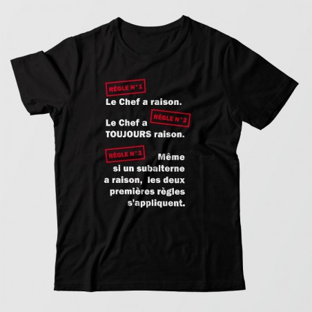 tee shirt - Les règles du chef