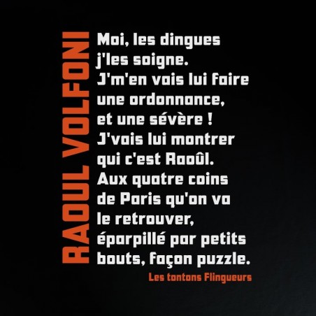 Tee shirt Tontons Flingueurs - Raoul valfoni - "Façon puzzle"