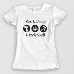 SEX and DRUGS and ROCK'N ROLL - tee shirt rocker