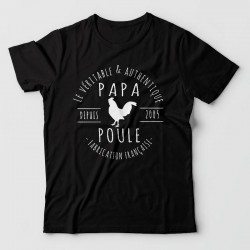 t-shirt imprime PAPA POULE personnalisable