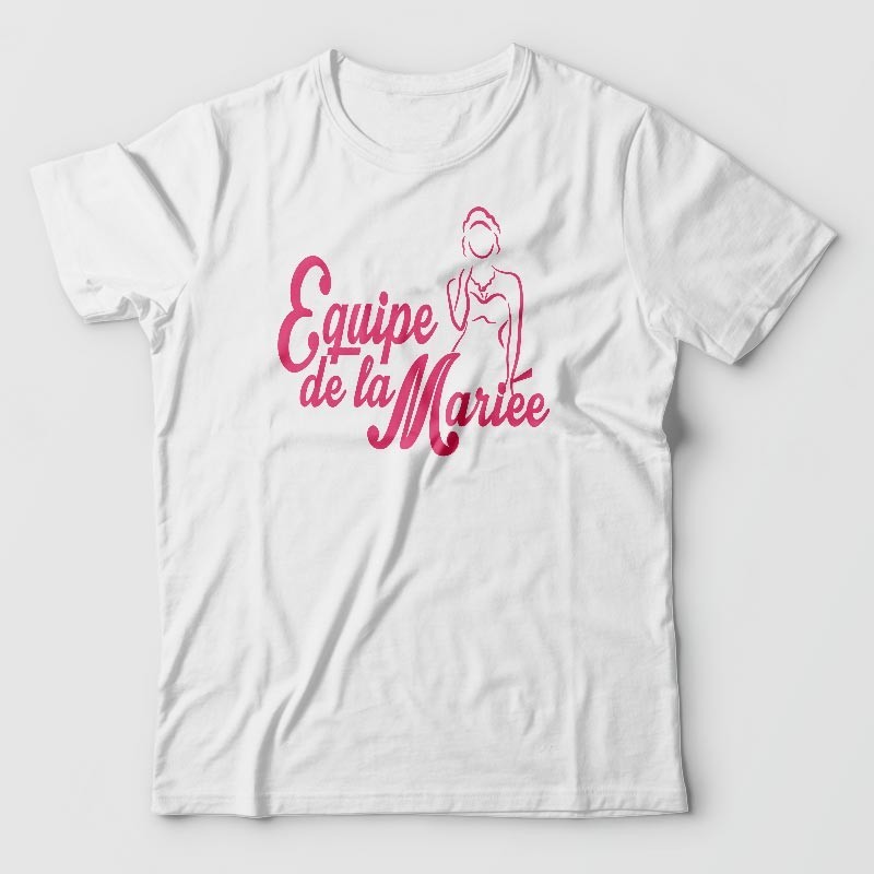 Tee shirt enterrement de vie de fille Equipe de la mari e