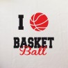tee shirt imprimé sport - I love basket tee shirt imprimé sport - I love basket